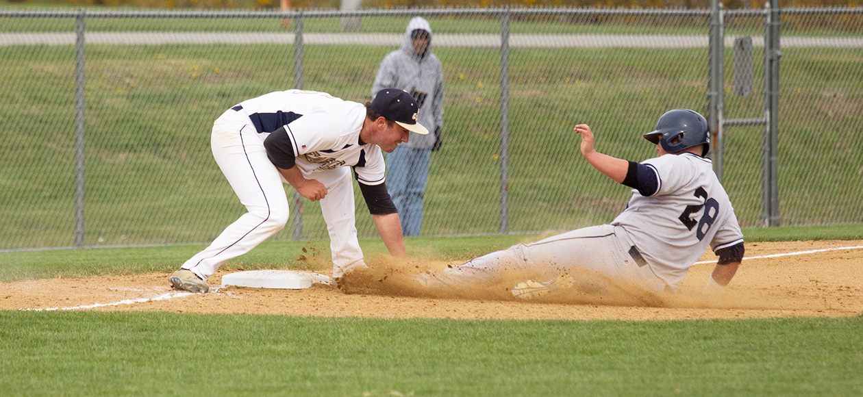 Eagles Upended by Mounties Offense in Doubleheader Sweep