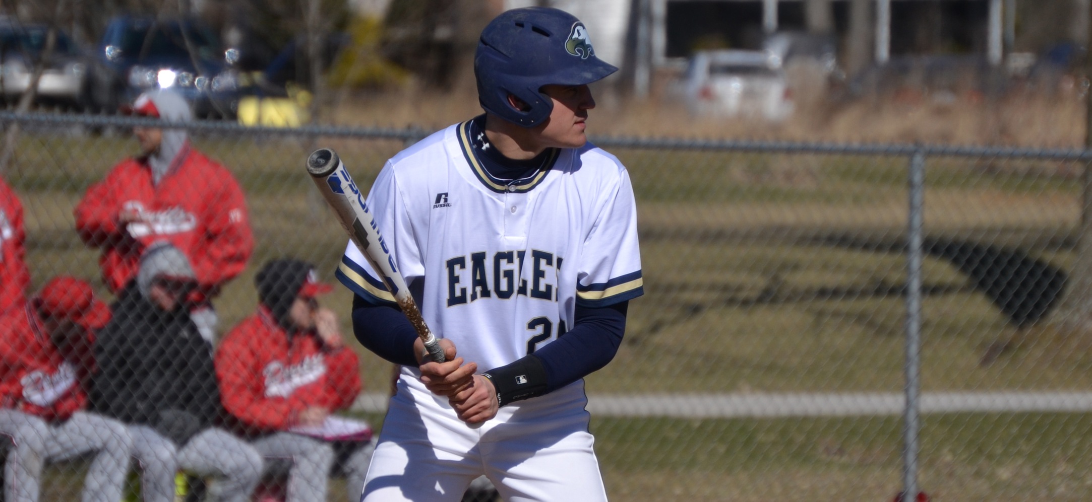 Isaac Maclay hit his second home run of the season in the first game against Keuka.