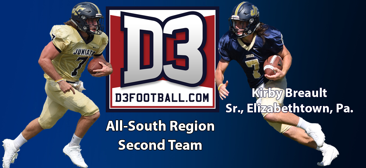 Breault Selected to D3football.com All-South Region Second Team