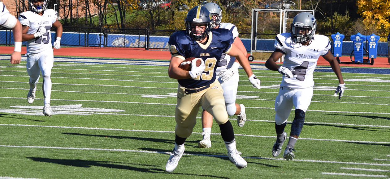 Matt Lehr rushed for 125 yards and a career-high three touchdowns against the Greyhounds.