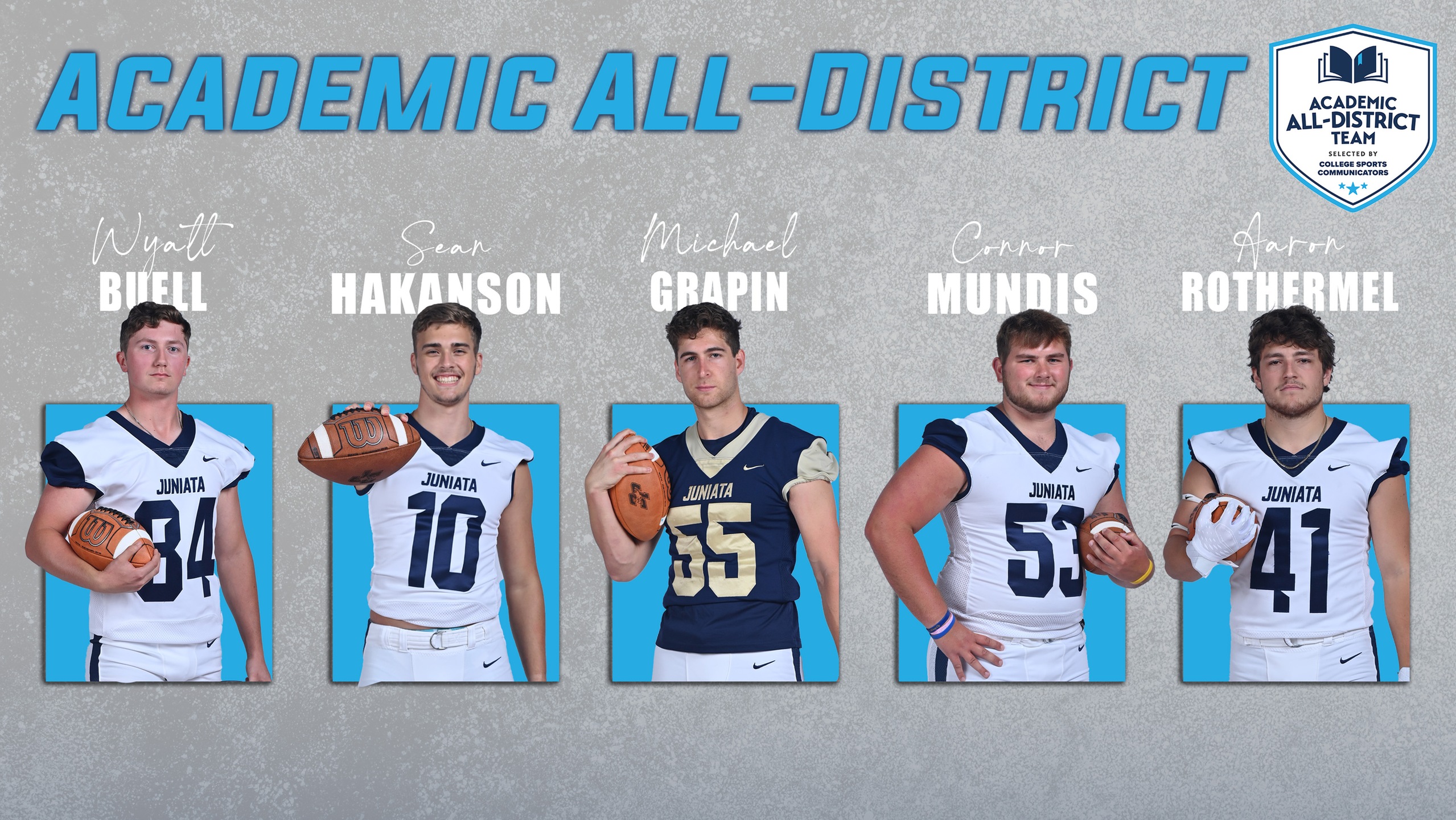 Five Eagles Named to College Sports Communicators Academic All-District® Football Team