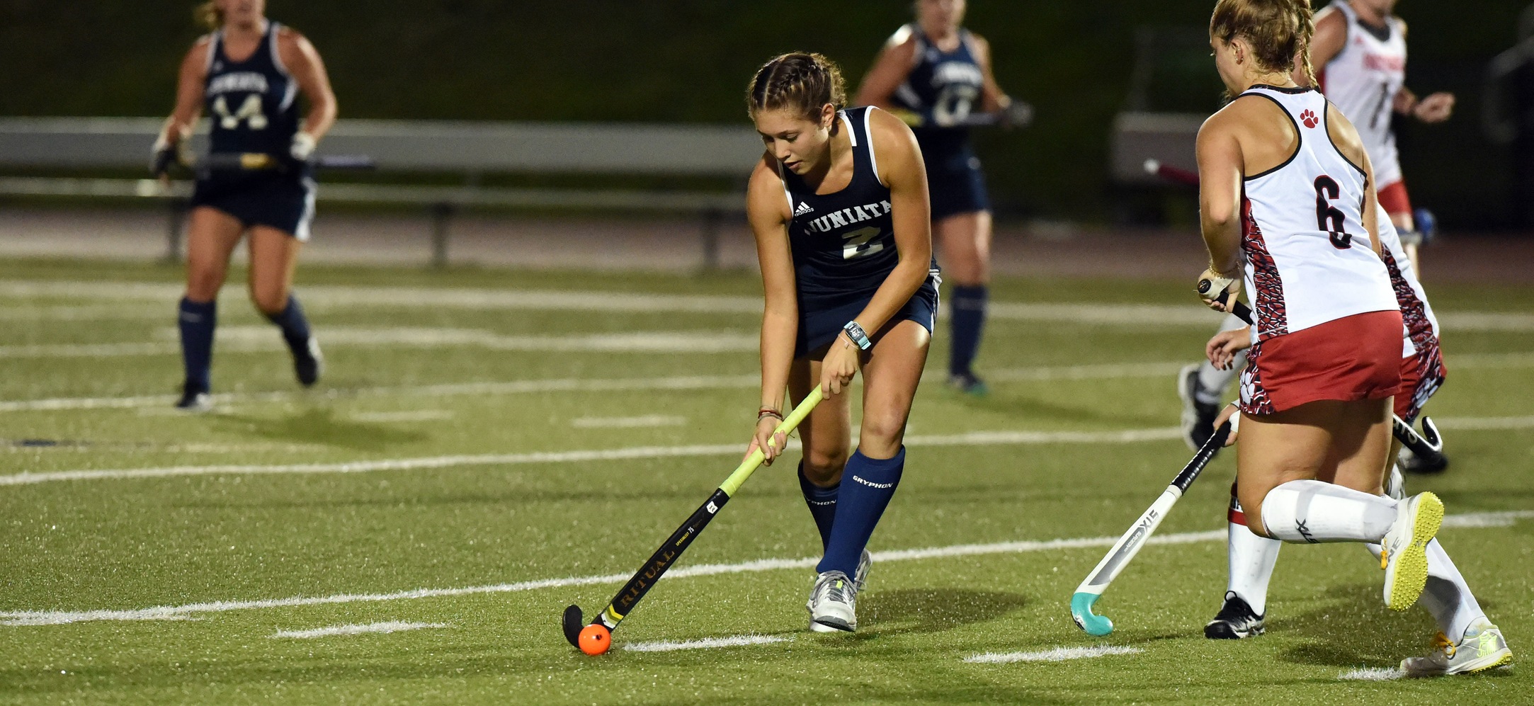 Grace Alexander scored two goals in the Eagles loss at Susquehanna.