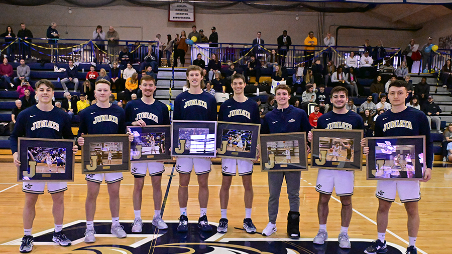 Husted Leads Eagles Past Greyhounds on Senior Day