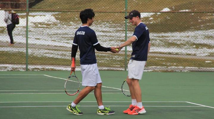 Sho Sato and Logan Moore won at second doubles, 8-1.