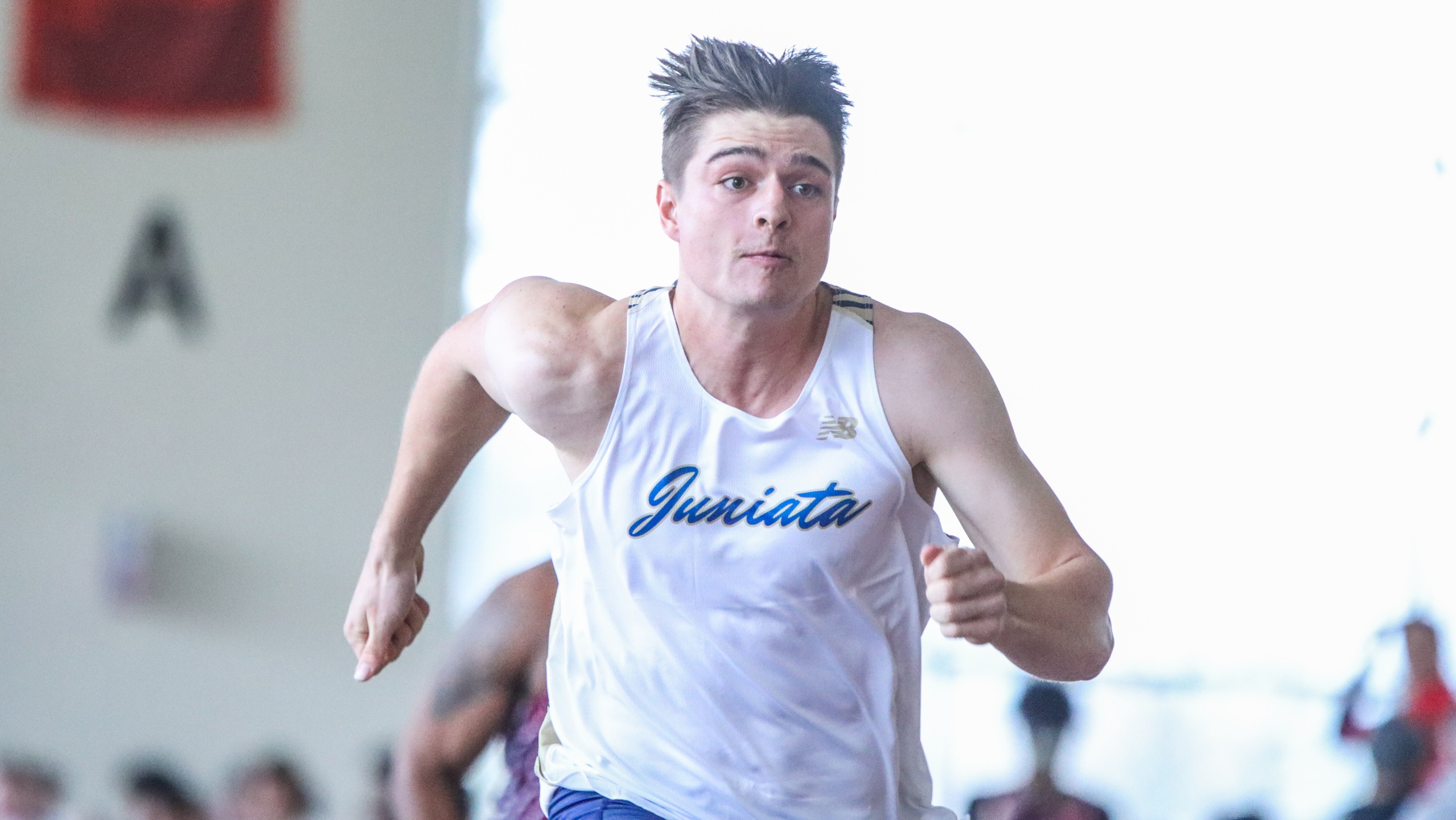 Lewis Sets Juniata's Third-Best 60 Meter Time at Moravian Indoor Meet