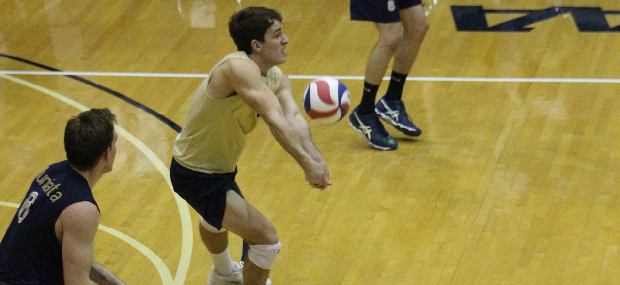 Chris Heron led the defense with 11 digs.