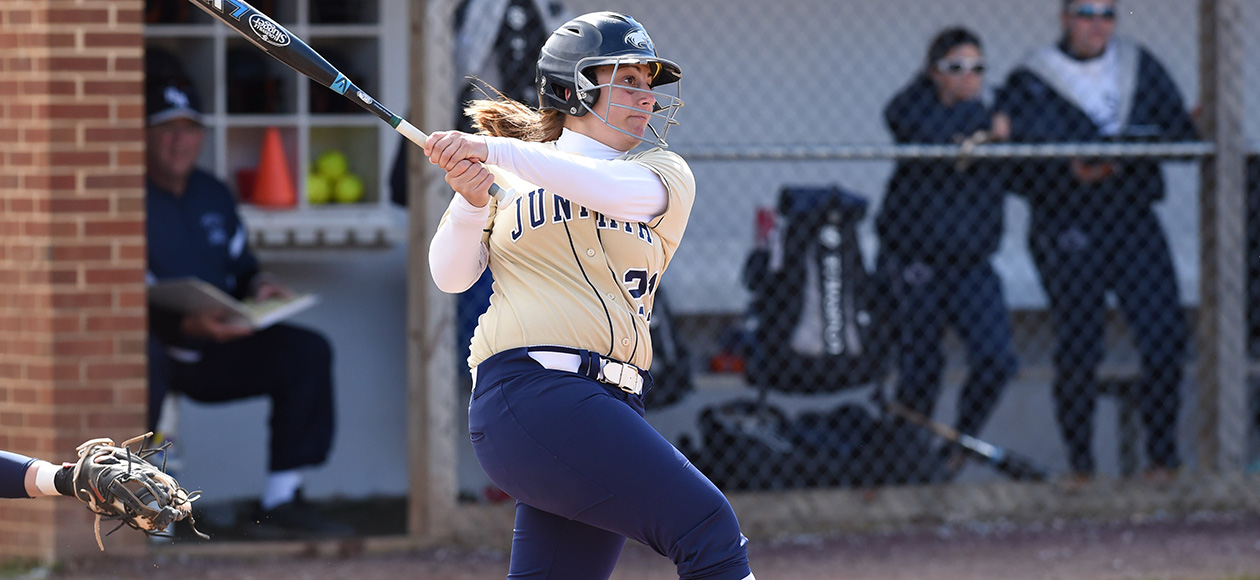 Paige Dennison hit her fourth home run of the season in the second inning of Game One.