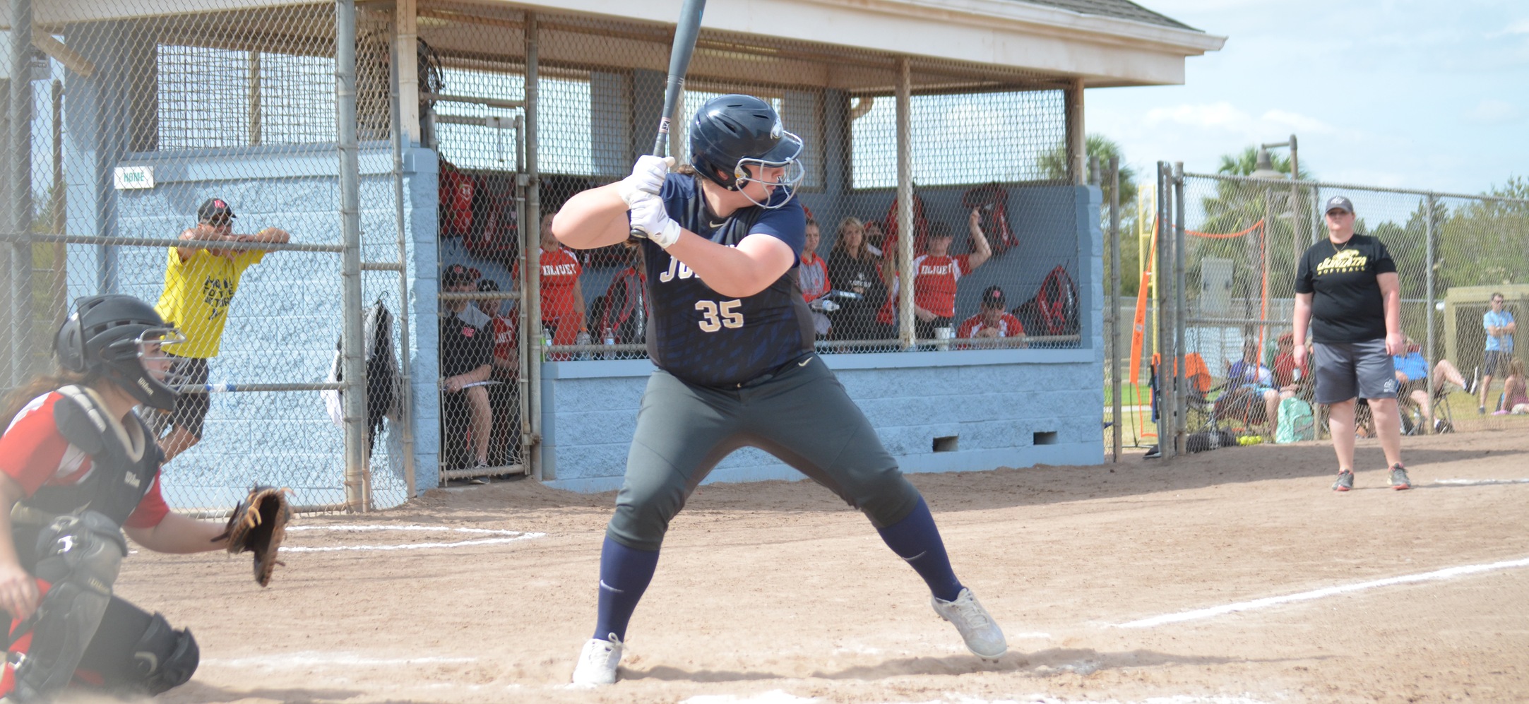 Catherine Miller went 1-1, with an RBI and a home run as the Eagles fell to Olivet.