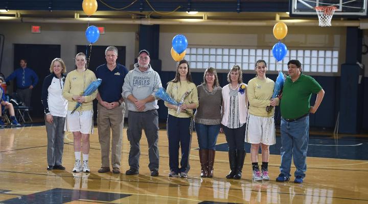 Anstine Commands Offense as Eagles Take 72-50 Win on Senior Day