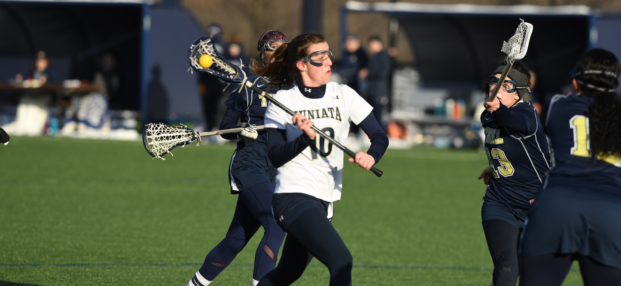 Natalie Gibson amassed two goals, a ground ball, six draw controls and two caused turnovers against Moravian. 