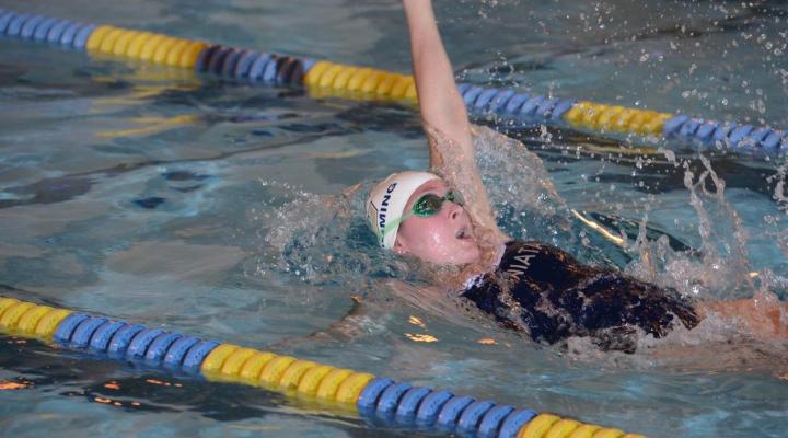 Palmer Wins 100 Backstroke Championship, Eagles in Fifth Place