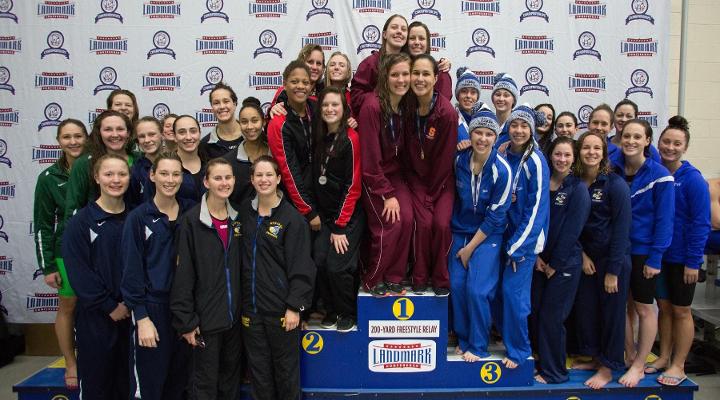 Women's Swimming Earns 78 Points in Day One of Landmarks