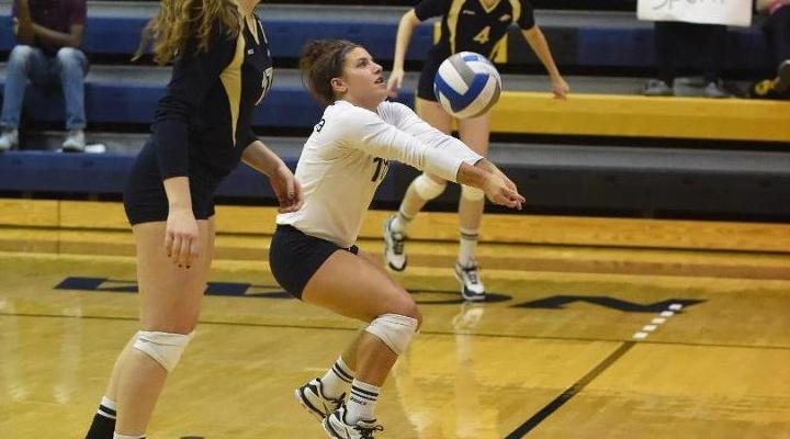 Brittani Young totaled 43 digs on Saturday
