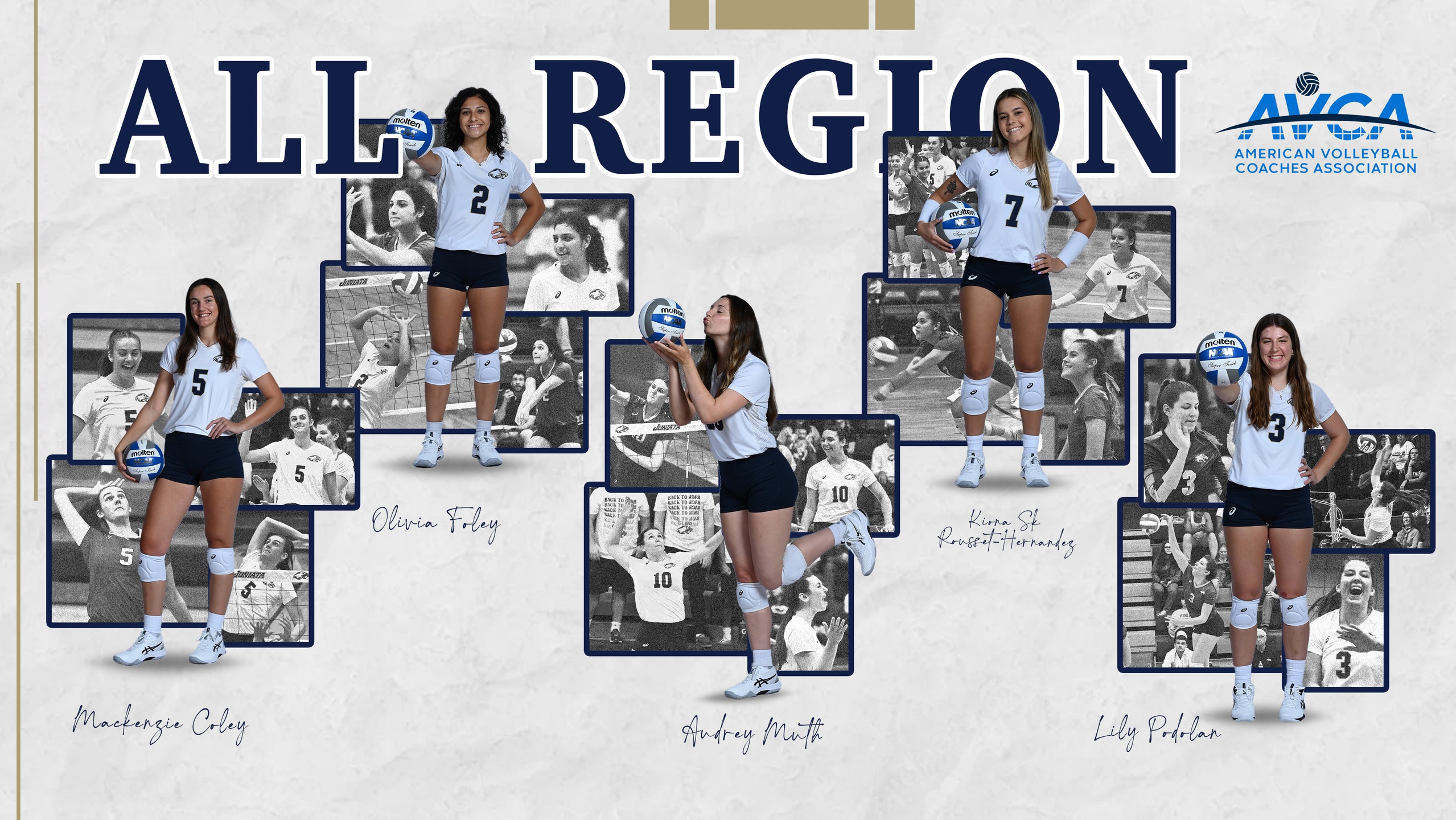 Women's Volleyball Earns Five AVCA All-Region Selections, Player of the Year, Coach of the Year