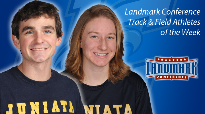 Parker and Shaffer set Juniata records and are named Landmark Conference Track and Field Athletes of the Week