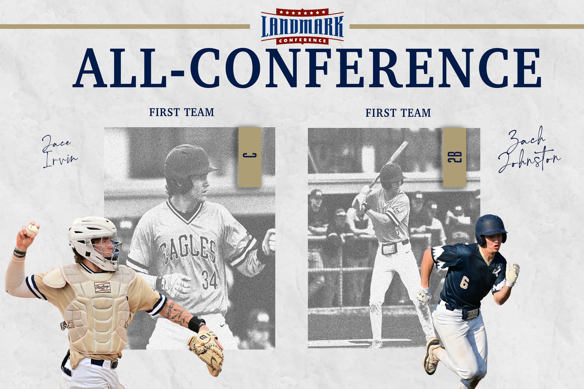 Irvin and Johnston Named to Landmark All-Conference