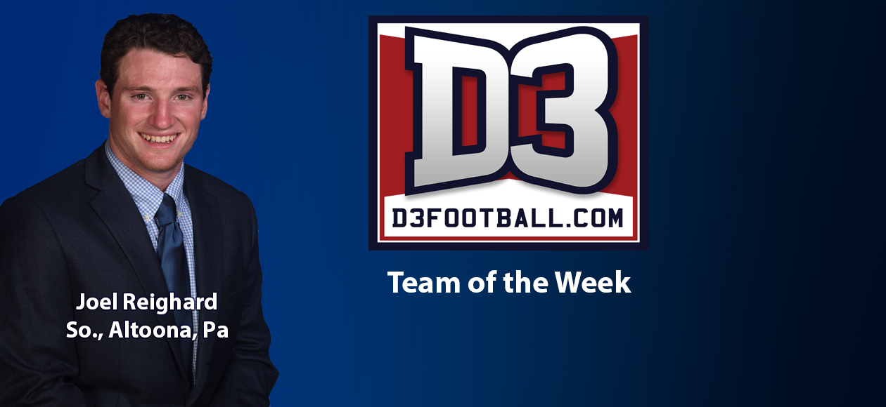 Reighard Selected to D3football.com Team of the Week