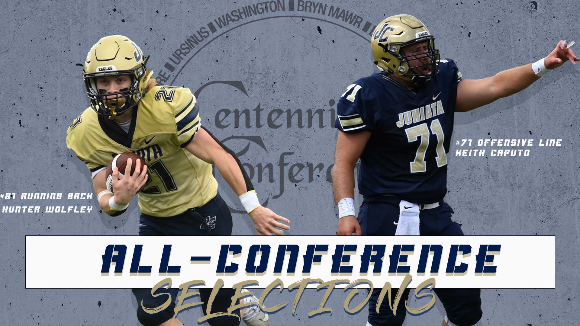 Caputo, Wolfley Named to Centennial All-Conference Team