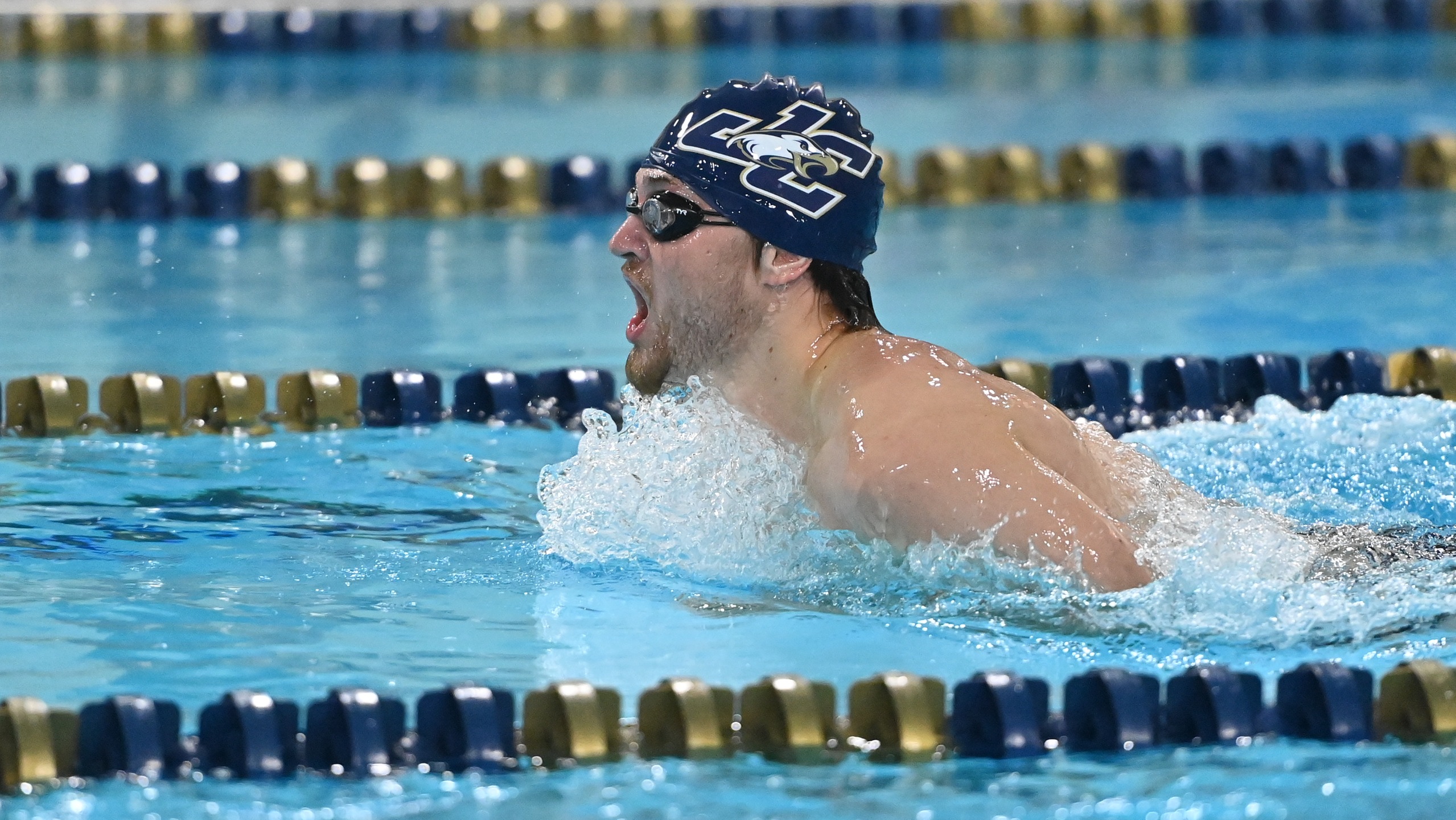 Men's Swimming Sets PR's in All Saturday Events at Landmark Champs
