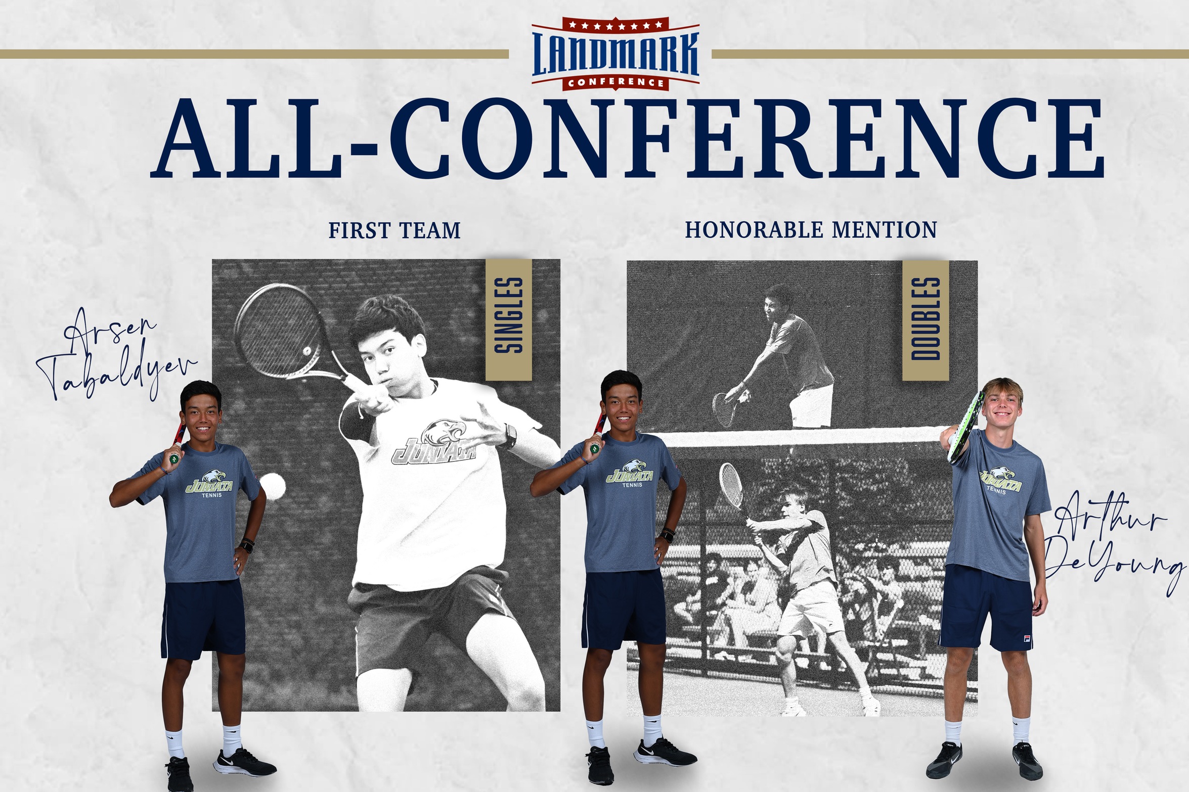 Tabaldyev Named Landmark Rookie of the Year and First Team; Tabaldyev/DeYoung duo earn Honorable Mention