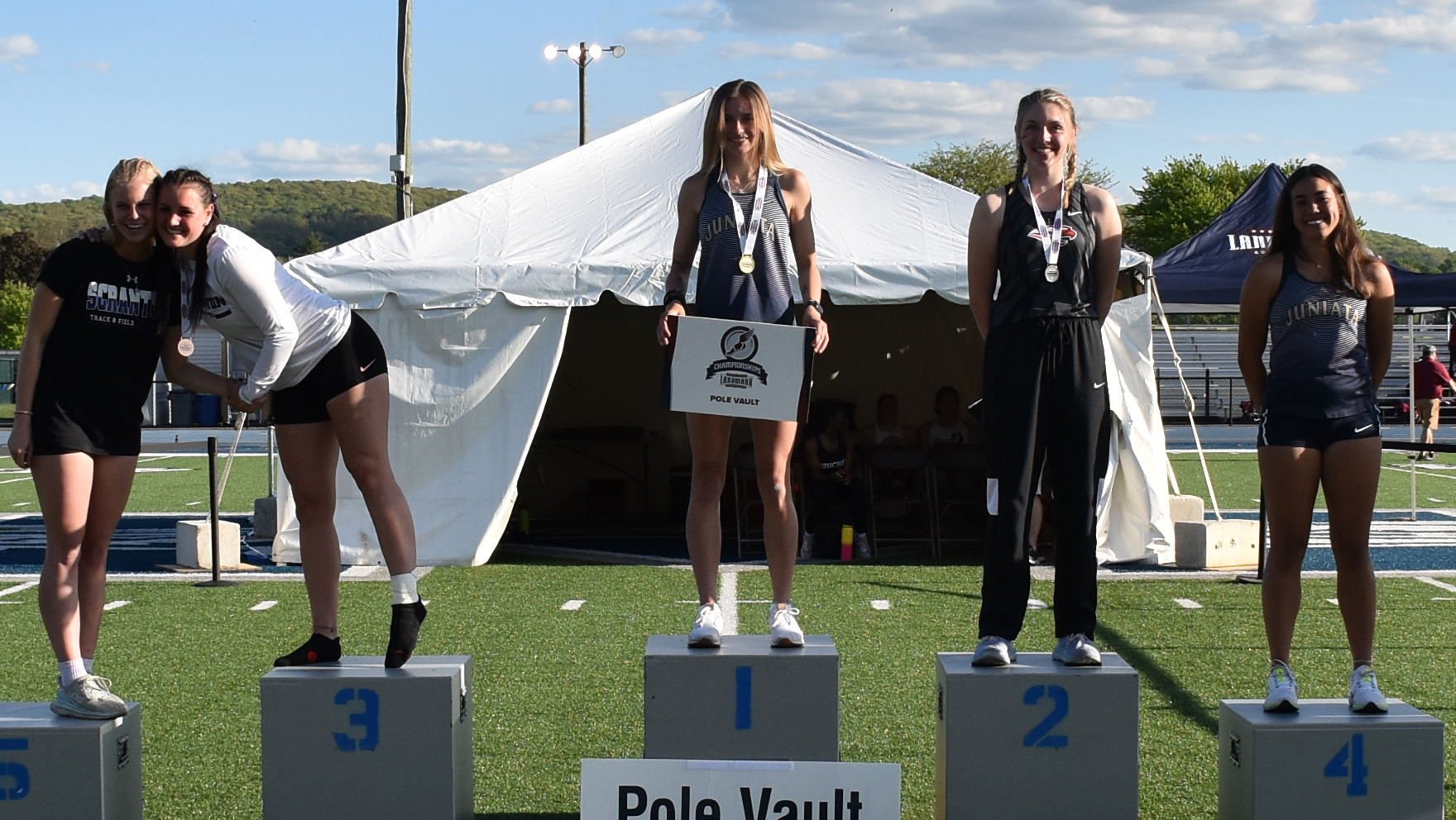 Barbacci Earns Gold in Pole Vault, Eagles Hold Sixth in Day One of Landmark Championships