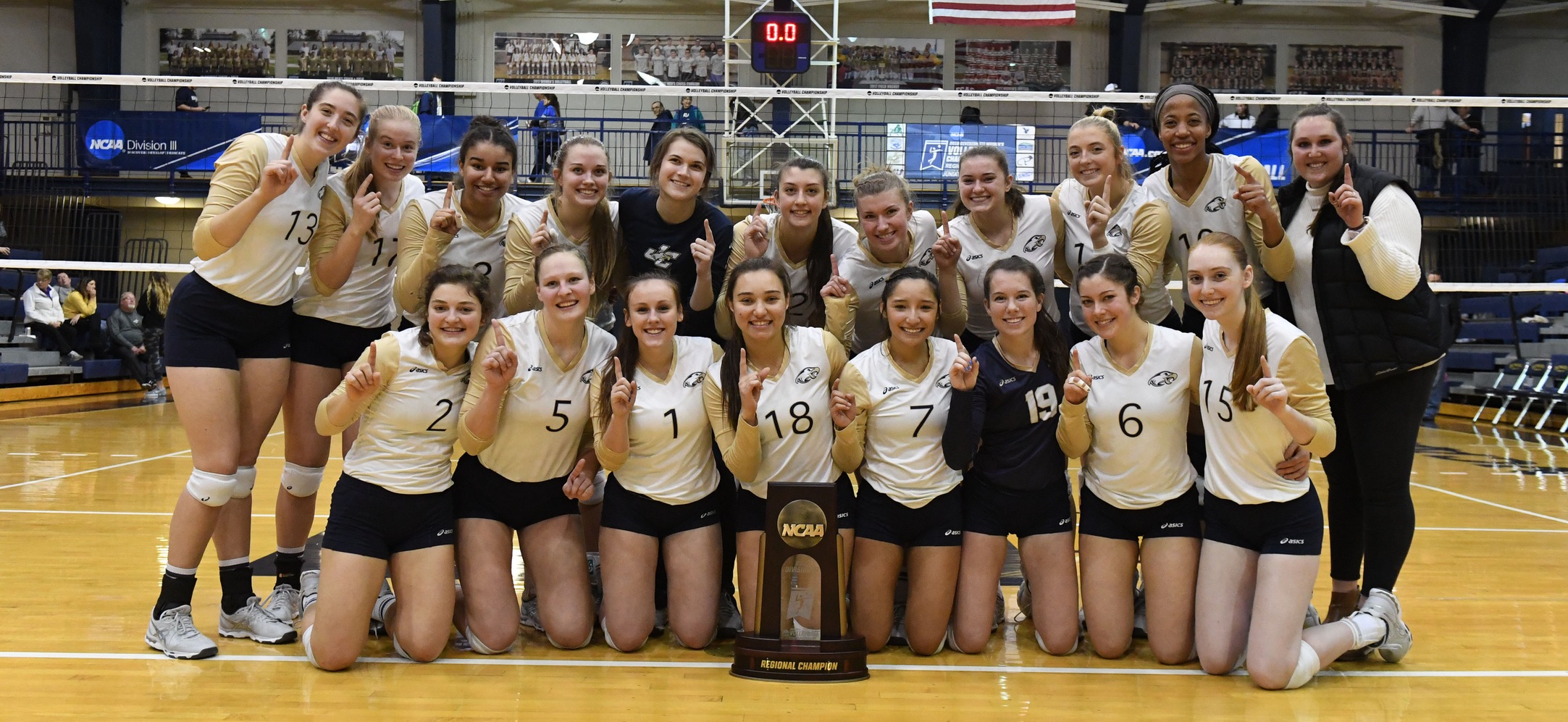 Women's Volleyball with the Regional Trophy