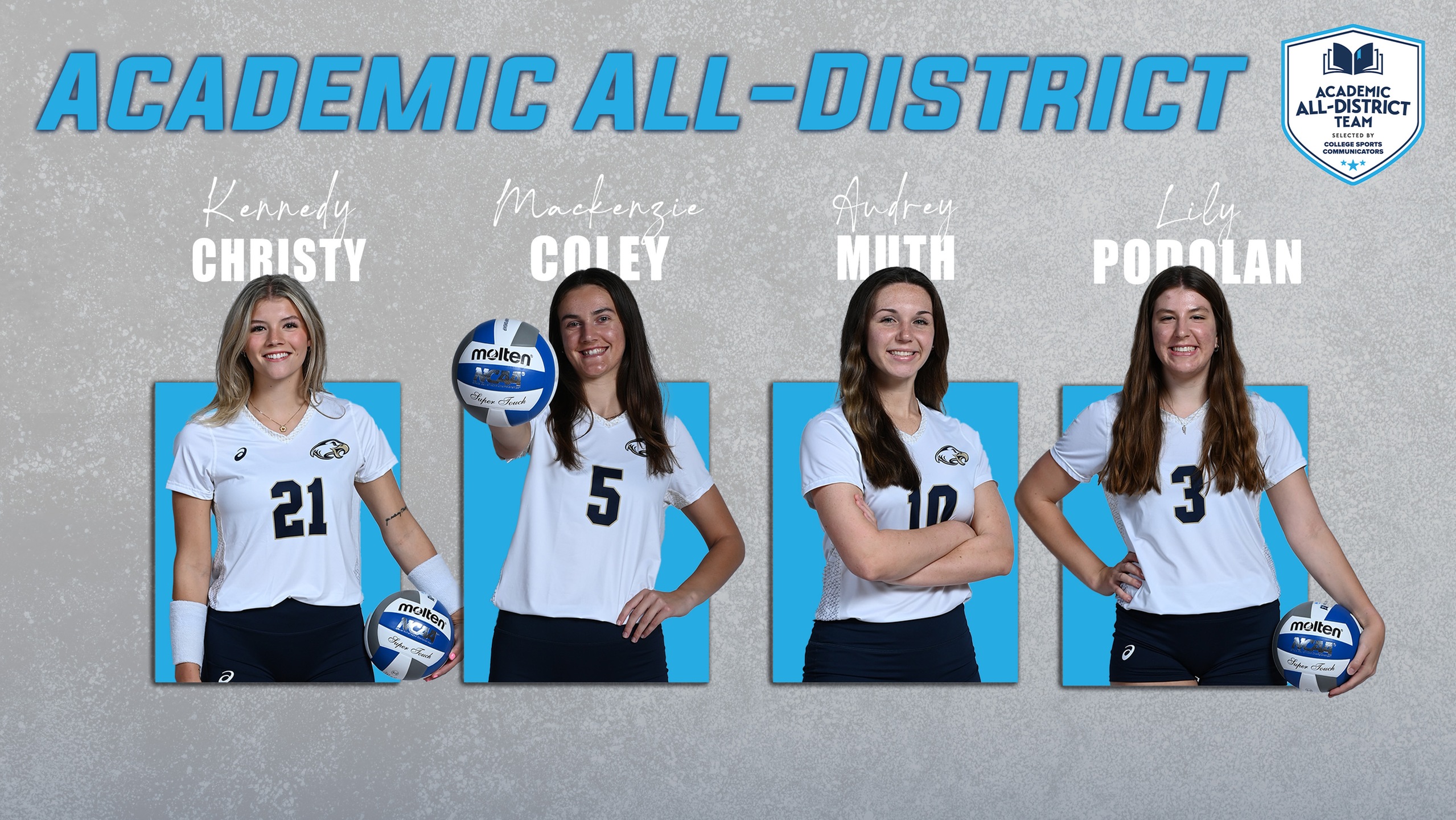 Four Eagles Named to CSC Academic All-District® Women’s Volleyball Team