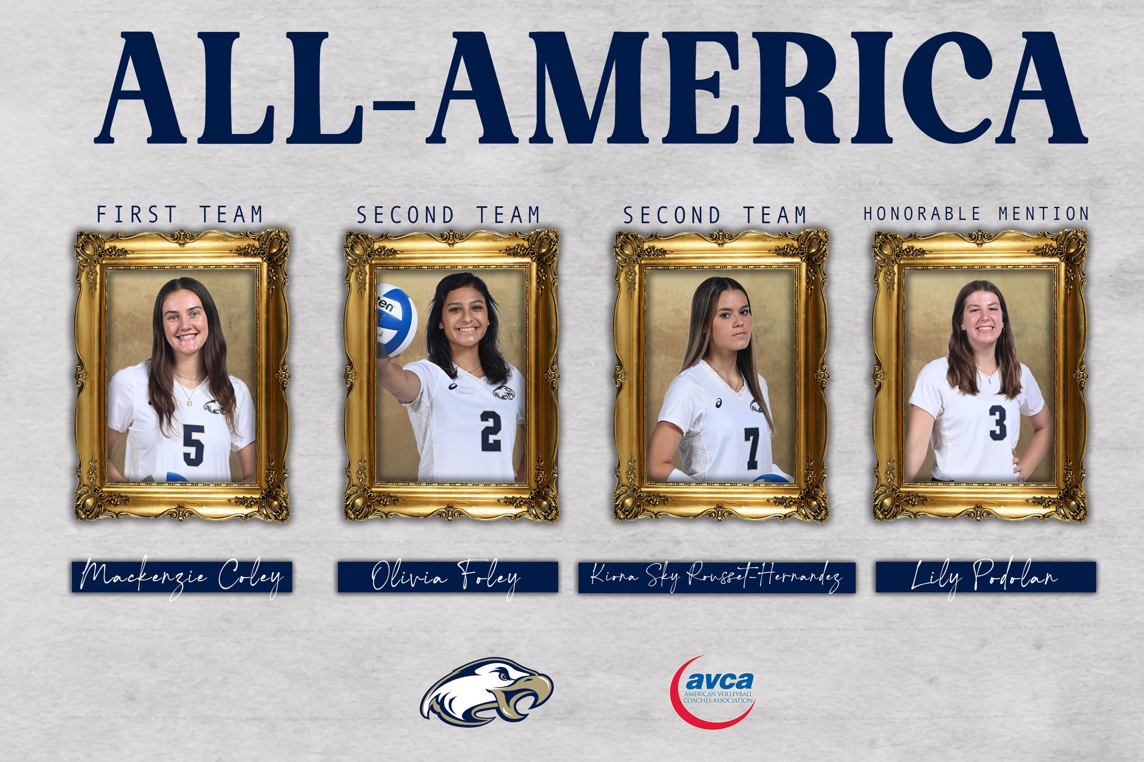 Coley Tabbed First Team All-America, Foley and Rousset-Hernandez Named to Second Team, Podolan Garnered Honorable Mention
