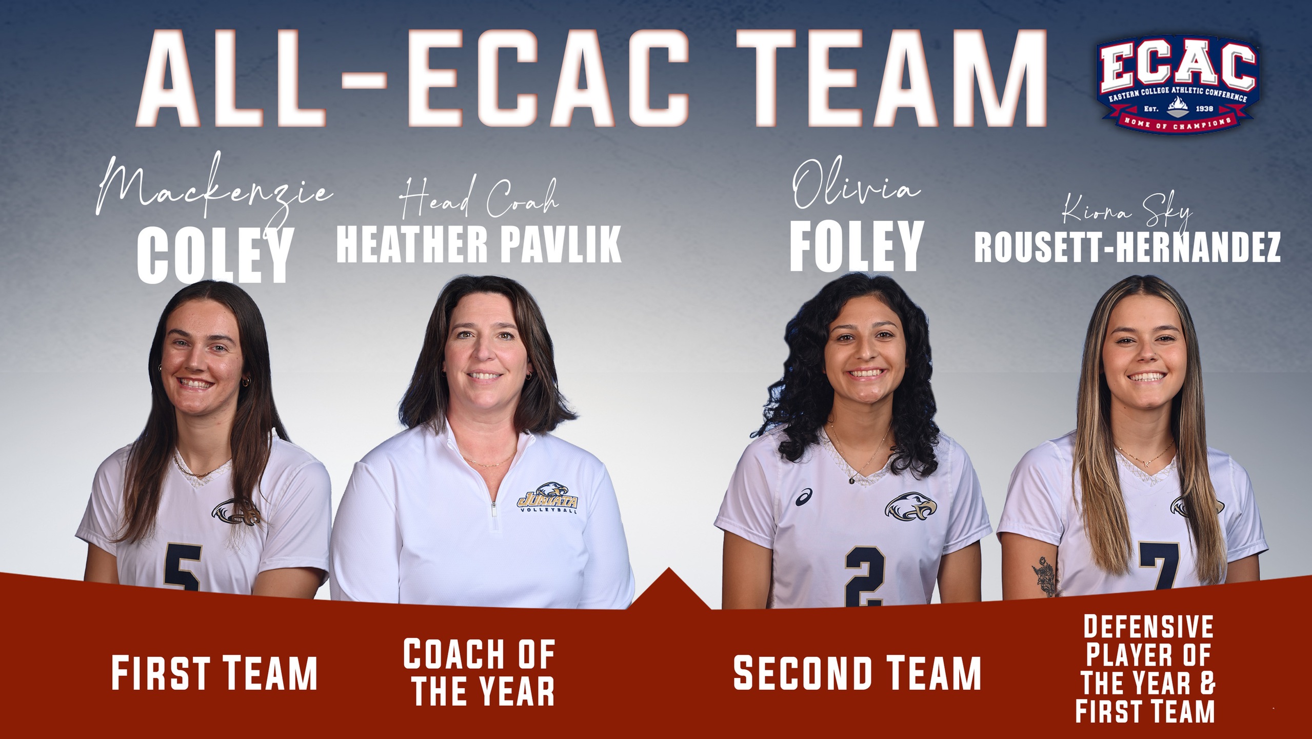 Eagles Earn All-ECAC Defensive Specialist of the Year, Coach of the Year, Three All-ECAC Team honors